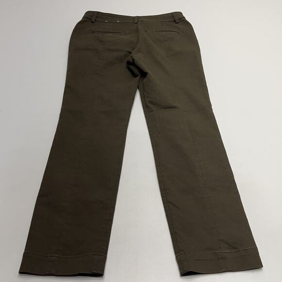 EXPRESS Women’s 2 Brown Straight Mid Rise Chino Pant - Picture 2 of 4